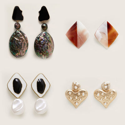 Pearl Heart Drop Earring