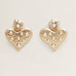 Pearl Heart Drop Earring