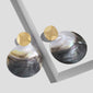 Oversized Round Shell Earring
