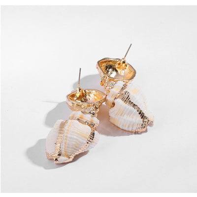Natural Seashell Drop Earrings