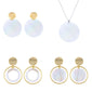 Round Shell Pendant Earring
