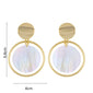 Round Shell Pendant Earring