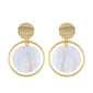 Round Shell Pendant Earring