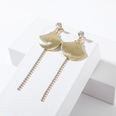 Gold Shell Drop Earrings
