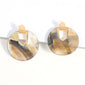 Pearl Abalone Round Drop Earrings
