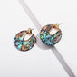 Pearl Abalone Round Drop Earrings
