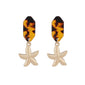 Gold Alloy Seashell Earring