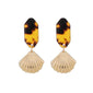 Gold Alloy Seashell Earring
