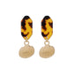 Gold Alloy Seashell Earring