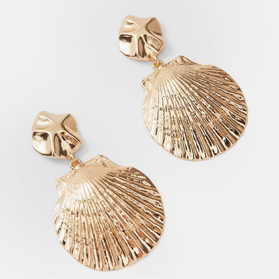 Punk Gold Sea Shell Earring