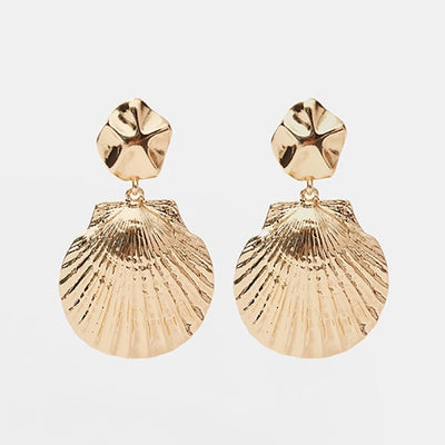 Punk Gold Sea Shell Earring