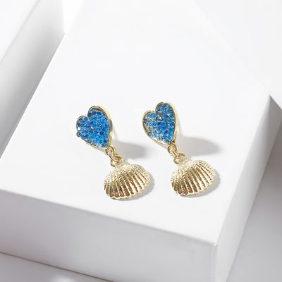 Multicolor Resin Heart Earring