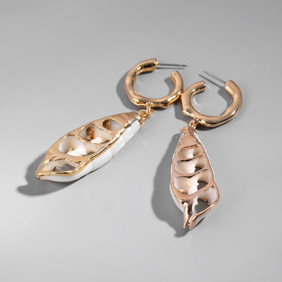 Hollow Conch Shell Dangle