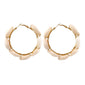 Bohemian Multicolor Shell Hoop Earrings