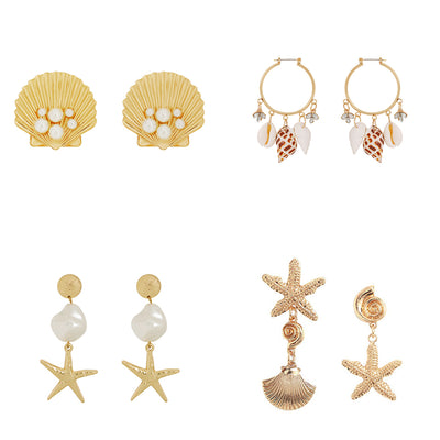 Fashion Pearl Conch Dangle