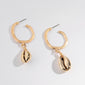 Natural Conch Scallop Earrings