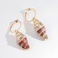 Natural Conch Scallop Earrings