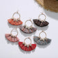 Fan Shaped Tassel Earrings