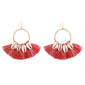 Fan Shaped Tassel Earrings