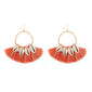 Fan Shaped Tassel Earrings