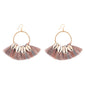 Fan Shaped Tassel Earrings