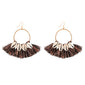 Fan Shaped Tassel Earrings